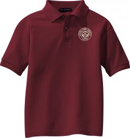 Port Authority Youth & Adult Silk Touch Polo, Burgundy